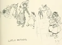 An illustration from Phil May's Gutter-snipes; 50 original sketches in pen and ink (1896)