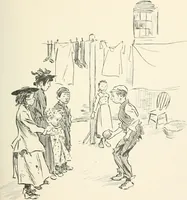 An illustration from Phil May's Gutter-snipes; 50 original sketches in pen and ink (1896)