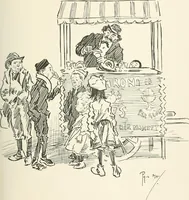 An illustration from Phil May's Gutter-snipes; 50 original sketches in pen and ink (1896)
