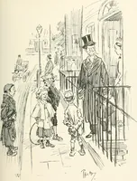 An illustration from Phil May's Gutter-snipes; 50 original sketches in pen and ink (1896)