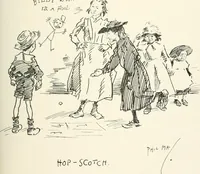 An illustration from Phil May's Gutter-snipes; 50 original sketches in pen and ink (1896)