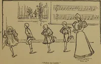 An illustration from Gymnastic stories and plays for primary schools; physical excercises for the first two years of school (1898)