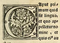 An illustration from Habes hoc in libro ca[n]dide lector Hebraicas institutiones. : in quib[us] quicquid est gra[m]matices hebraicæ facultatis edocetur ad amussim, de literis, punctis, acce[n]tibus, nomine, [et] nominum speciebus, de pronominibus, [et] eoru[mque] cu[m] nominibus, [et] verbis coniu[n]ctione, de verbo [et] verboru[m] co[n]iugationibus, [et] distinctione, in perfecta, quiescentia, defectiua, geminata, de partibus indeclinabilibus, præpositionibus, co[n]iu[n]ctio[n]ibus, aduerbijs, de regulis expone[n]di arcanas literas [et] de figuris, vt paucissima sint desidera[n]da, quas nuper ædidit reuere[n]dus sacræ theolo. do. Sanctes Pagninus .. (1526)