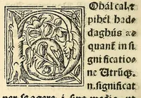An illustration from Habes hoc in libro ca[n]dide lector Hebraicas institutiones. : in quib[us] quicquid est gra[m]matices hebraicæ facultatis edocetur ad amussim, de literis, punctis, acce[n]tibus, nomine, [et] nominum speciebus, de pronominibus, [et] eoru[mque] cu[m] nominibus, [et] verbis coniu[n]ctione, de verbo [et] verboru[m] co[n]iugationibus, [et] distinctione, in perfecta, quiescentia, defectiua, geminata, de partibus indeclinabilibus, præpositionibus, co[n]iu[n]ctio[n]ibus, aduerbijs, de regulis expone[n]di arcanas literas [et] de figuris, vt paucissima sint desidera[n]da, quas nuper ædidit reuere[n]dus sacræ theolo. do. Sanctes Pagninus .. (1526)