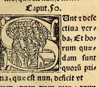 An illustration from Habes hoc in libro ca[n]dide lector Hebraicas institutiones. : in quib[us] quicquid est gra[m]matices hebraicæ facultatis edocetur ad amussim, de literis, punctis, acce[n]tibus, nomine, [et] nominum speciebus, de pronominibus, [et] eoru[mque] cu[m] nominibus, [et] verbis coniu[n]ctione, de verbo [et] verboru[m] co[n]iugationibus, [et] distinctione, in perfecta, quiescentia, defectiua, geminata, de partibus indeclinabilibus, præpositionibus, co[n]iu[n]ctio[n]ibus, aduerbijs, de regulis expone[n]di arcanas literas [et] de figuris, vt paucissima sint desidera[n]da, quas nuper ædidit reuere[n]dus sacræ theolo. do. Sanctes Pagninus .. (1526)