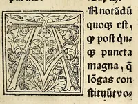 An illustration from Habes hoc in libro ca[n]dide lector Hebraicas institutiones. : in quib[us] quicquid est gra[m]matices hebraicæ facultatis edocetur ad amussim, de literis, punctis, acce[n]tibus, nomine, [et] nominum speciebus, de pronominibus, [et] eoru[mque] cu[m] nominibus, [et] verbis coniu[n]ctione, de verbo [et] verboru[m] co[n]iugationibus, [et] distinctione, in perfecta, quiescentia, defectiua, geminata, de partibus indeclinabilibus, præpositionibus, co[n]iu[n]ctio[n]ibus, aduerbijs, de regulis expone[n]di arcanas literas [et] de figuris, vt paucissima sint desidera[n]da, quas nuper ædidit reuere[n]dus sacræ theolo. do. Sanctes Pagninus .. (1526)