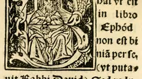 An illustration from Habes hoc in libro ca[n]dide lector Hebraicas institutiones. : in quib[us] quicquid est gra[m]matices hebraicæ facultatis edocetur ad amussim, de literis, punctis, acce[n]tibus, nomine, [et] nominum speciebus, de pronominibus, [et] eoru[mque] cu[m] nominibus, [et] verbis coniu[n]ctione, de verbo [et] verboru[m] co[n]iugationibus, [et] distinctione, in perfecta, quiescentia, defectiua, geminata, de partibus indeclinabilibus, præpositionibus, co[n]iu[n]ctio[n]ibus, aduerbijs, de regulis expone[n]di arcanas literas [et] de figuris, vt paucissima sint desidera[n]da, quas nuper ædidit reuere[n]dus sacræ theolo. do. Sanctes Pagninus .. (1526)