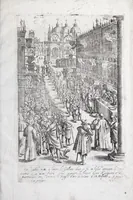 An illustration from Habiti d'hvomeni et donne venetiane : con la processione della serma. Signoria et altri particolari cioè trionfi feste cerimonie pvbliche della nobilissima città di Venetia
