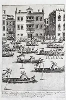 An illustration from Habiti d'hvomeni et donne venetiane : con la processione della serma. Signoria et altri particolari cioè trionfi feste cerimonie pvbliche della nobilissima città di Venetia