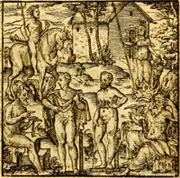 An illustration from Hadriani Iunii Emblemata : eiusdem Aenigmatum libellus (1596)