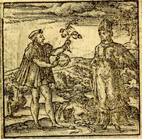 An illustration from Hadriani Iunii Emblemata : eiusdem Aenigmatum libellus (1596)