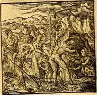 An illustration from Hadriani Iunii Emblemata : eiusdem Aenigmatum libellus (1596)