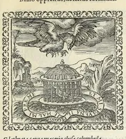 An illustration from Hadriani Ivnii medici Emblemata. Eivsdem Aenigmatvm libellvs (1566)
