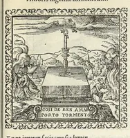 An illustration from Hadriani Ivnii medici Emblemata. Eivsdem Aenigmatvm libellvs (1566)