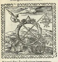 An illustration from Hadriani Ivnii medici Emblemata. Eivsdem Aenigmatvm libellvs (1566)