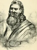 An illustration from Hafed, prince of Persia : his experiences in earth-life and spirit-life ; being spirit communications received through Mr. David Duguid, the Glasgow trance-painting medium ; with an appendix, containing communications from the spirit artists, Ruisdal and Steen (1876)