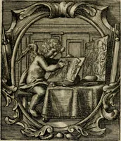 An illustration from Haimb-Garten zweyen Herren von Augspurg, eines Catholischen, und eines Lutherischen, angestellt uber etwelche Glaubens-Zweiffel, und in den Druck hervor gegeben (1710)