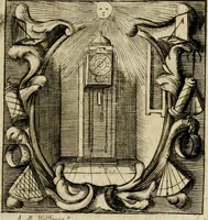 An illustration from Haimb-Garten zweyen Herren von Augspurg, eines Catholischen, und eines Lutherischen, angestellt uber etwelche Glaubens-Zweiffel, und in den Druck hervor gegeben (1710)