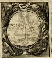 An illustration from Haimb-Garten zweyen Herren von Augspurg, eines Catholischen, und eines Lutherischen, angestellt uber etwelche Glaubens-Zweiffel, und in den Druck hervor gegeben (1710)