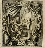 An illustration from Haimb-Garten zweyen Herren von Augspurg, eines Catholischen, und eines Lutherischen, angestellt uber etwelche Glaubens-Zweiffel, und in den Druck hervor gegeben (1710)