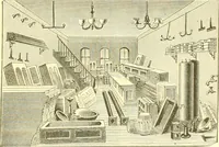 An illustration from A half century of Boston's building. The construction of buildings, the enactment of building laws and ordinances, sanitary laws, the ancient and modern building, building statistics, Boston's valuation, a chapter of Boston's big fire, fire losses, public lands account, prominent architects, contractors and builders, building materials and their source of supply inspection of buildings, the building and plumbing associations (1895)