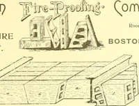 An illustration from A half century of Boston's building. The construction of buildings, the enactment of building laws and ordinances, sanitary laws, the ancient and modern building, building statistics, Boston's valuation, a chapter of Boston's big fire, fire losses, public lands account, prominent architects, contractors and builders, building materials and their source of supply inspection of buildings, the building and plumbing associations (1895)