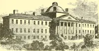 An illustration from A half century of Boston's building. The construction of buildings, the enactment of building laws and ordinances, sanitary laws, the ancient and modern building, building statistics, Boston's valuation, a chapter of Boston's big fire, fire losses, public lands account, prominent architects, contractors and builders, building materials and their source of supply inspection of buildings, the building and plumbing associations (1895)