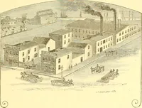 An illustration from A half century of Boston's building. The construction of buildings, the enactment of building laws and ordinances, sanitary laws, the ancient and modern building, building statistics, Boston's valuation, a chapter of Boston's big fire, fire losses, public lands account, prominent architects, contractors and builders, building materials and their source of supply inspection of buildings, the building and plumbing associations (1895)