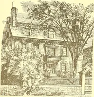 An illustration from A half century of Boston's building. The construction of buildings, the enactment of building laws and ordinances, sanitary laws, the ancient and modern building, building statistics, Boston's valuation, a chapter of Boston's big fire, fire losses, public lands account, prominent architects, contractors and builders, building materials and their source of supply inspection of buildings, the building and plumbing associations (1895)