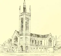 An illustration from A half century of Boston's building. The construction of buildings, the enactment of building laws and ordinances, sanitary laws, the ancient and modern building, building statistics, Boston's valuation, a chapter of Boston's big fire, fire losses, public lands account, prominent architects, contractors and builders, building materials and their source of supply inspection of buildings, the building and plumbing associations (1895)