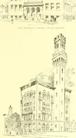 An illustration from A half century of Boston's building. The construction of buildings, the enactment of building laws and ordinances, sanitary laws, the ancient and modern building, building statistics, Boston's valuation, a chapter of Boston's big fire, fire losses, public lands account, prominent architects, contractors and builders, building materials and their source of supply inspection of buildings, the building and plumbing associations (1895)