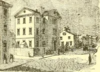 An illustration from A half century of Boston's building. The construction of buildings, the enactment of building laws and ordinances, sanitary laws, the ancient and modern building, building statistics, Boston's valuation, a chapter of Boston's big fire, fire losses, public lands account, prominent architects, contractors and builders, building materials and their source of supply inspection of buildings, the building and plumbing associations (1895)