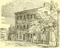 An illustration from A half century of Boston's building. The construction of buildings, the enactment of building laws and ordinances, sanitary laws, the ancient and modern building, building statistics, Boston's valuation, a chapter of Boston's big fire, fire losses, public lands account, prominent architects, contractors and builders, building materials and their source of supply inspection of buildings, the building and plumbing associations (1895)