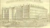 An illustration from A half century of Boston's building. The construction of buildings, the enactment of building laws and ordinances, sanitary laws, the ancient and modern building, building statistics, Boston's valuation, a chapter of Boston's big fire, fire losses, public lands account, prominent architects, contractors and builders, building materials and their source of supply inspection of buildings, the building and plumbing associations (1895)
