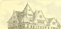 An illustration from A half century of Boston's building. The construction of buildings, the enactment of building laws and ordinances, sanitary laws, the ancient and modern building, building statistics, Boston's valuation, a chapter of Boston's big fire, fire losses, public lands account, prominent architects, contractors and builders, building materials and their source of supply inspection of buildings, the building and plumbing associations (1895)