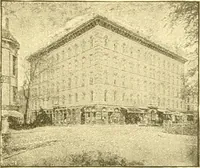 An illustration from A half century of Boston's building. The construction of buildings, the enactment of building laws and ordinances, sanitary laws, the ancient and modern building, building statistics, Boston's valuation, a chapter of Boston's big fire, fire losses, public lands account, prominent architects, contractors and builders, building materials and their source of supply inspection of buildings, the building and plumbing associations (1895)