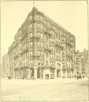 An illustration from A half century of Boston's building. The construction of buildings, the enactment of building laws and ordinances, sanitary laws, the ancient and modern building, building statistics, Boston's valuation, a chapter of Boston's big fire, fire losses, public lands account, prominent architects, contractors and builders, building materials and their source of supply inspection of buildings, the building and plumbing associations (1895)