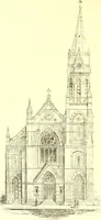 An illustration from A half century of Boston's building. The construction of buildings, the enactment of building laws and ordinances, sanitary laws, the ancient and modern building, building statistics, Boston's valuation, a chapter of Boston's big fire, fire losses, public lands account, prominent architects, contractors and builders, building materials and their source of supply inspection of buildings, the building and plumbing associations (1895)