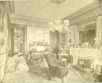 An illustration from A half century of Boston's building. The construction of buildings, the enactment of building laws and ordinances, sanitary laws, the ancient and modern building, building statistics, Boston's valuation, a chapter of Boston's big fire, fire losses, public lands account, prominent architects, contractors and builders, building materials and their source of supply inspection of buildings, the building and plumbing associations (1895)