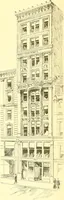 An illustration from A half century of Boston's building. The construction of buildings, the enactment of building laws and ordinances, sanitary laws, the ancient and modern building, building statistics, Boston's valuation, a chapter of Boston's big fire, fire losses, public lands account, prominent architects, contractors and builders, building materials and their source of supply inspection of buildings, the building and plumbing associations (1895)
