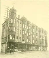 An illustration from A half century of Boston's building. The construction of buildings, the enactment of building laws and ordinances, sanitary laws, the ancient and modern building, building statistics, Boston's valuation, a chapter of Boston's big fire, fire losses, public lands account, prominent architects, contractors and builders, building materials and their source of supply inspection of buildings, the building and plumbing associations (1895)