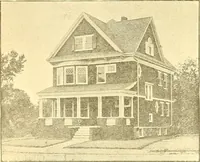 An illustration from A half century of Boston's building. The construction of buildings, the enactment of building laws and ordinances, sanitary laws, the ancient and modern building, building statistics, Boston's valuation, a chapter of Boston's big fire, fire losses, public lands account, prominent architects, contractors and builders, building materials and their source of supply inspection of buildings, the building and plumbing associations (1895)