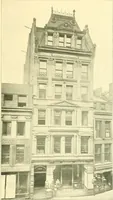 An illustration from A half century of Boston's building. The construction of buildings, the enactment of building laws and ordinances, sanitary laws, the ancient and modern building, building statistics, Boston's valuation, a chapter of Boston's big fire, fire losses, public lands account, prominent architects, contractors and builders, building materials and their source of supply inspection of buildings, the building and plumbing associations (1895)