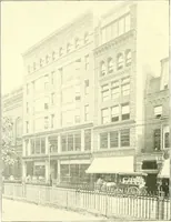 An illustration from A half century of Boston's building. The construction of buildings, the enactment of building laws and ordinances, sanitary laws, the ancient and modern building, building statistics, Boston's valuation, a chapter of Boston's big fire, fire losses, public lands account, prominent architects, contractors and builders, building materials and their source of supply inspection of buildings, the building and plumbing associations (1895)