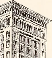 An illustration from A half century of Boston's building : the construction of buildings, the enactment of building laws and ordinances, sanitary laws, the ancient and modern building, building statistics, Boston's valuation, a chapter of Boston's big fire, fire losses, public lands account, prominent architects, contractors and builders, building materials and their source of supply, inspection of buildings, the building and plumbing associations (1895)