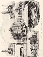 An illustration from A half century of Boston's building : the construction of buildings, the enactment of building laws and ordinances, sanitary laws, the ancient and modern building, building statistics, Boston's valuation, a chapter of Boston's big fire, fire losses, public lands account, prominent architects, contractors and builders, building materials and their source of supply, inspection of buildings, the building and plumbing associations (1895)
