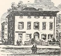 An illustration from A half century of Boston's building : the construction of buildings, the enactment of building laws and ordinances, sanitary laws, the ancient and modern building, building statistics, Boston's valuation, a chapter of Boston's big fire, fire losses, public lands account, prominent architects, contractors and builders, building materials and their source of supply, inspection of buildings, the building and plumbing associations (1895)