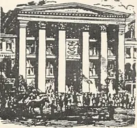 An illustration from A half century of Boston's building : the construction of buildings, the enactment of building laws and ordinances, sanitary laws, the ancient and modern building, building statistics, Boston's valuation, a chapter of Boston's big fire, fire losses, public lands account, prominent architects, contractors and builders, building materials and their source of supply, inspection of buildings, the building and plumbing associations (1895)