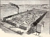 An illustration from A half century of Boston's building : the construction of buildings, the enactment of building laws and ordinances, sanitary laws, the ancient and modern building, building statistics, Boston's valuation, a chapter of Boston's big fire, fire losses, public lands account, prominent architects, contractors and builders, building materials and their source of supply, inspection of buildings, the building and plumbing associations (1895)