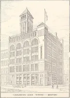 An illustration from A half century of Boston's building : the construction of buildings, the enactment of building laws and ordinances, sanitary laws, the ancient and modern building, building statistics, Boston's valuation, a chapter of Boston's big fire, fire losses, public lands account, prominent architects, contractors and builders, building materials and their source of supply, inspection of buildings, the building and plumbing associations (1895)